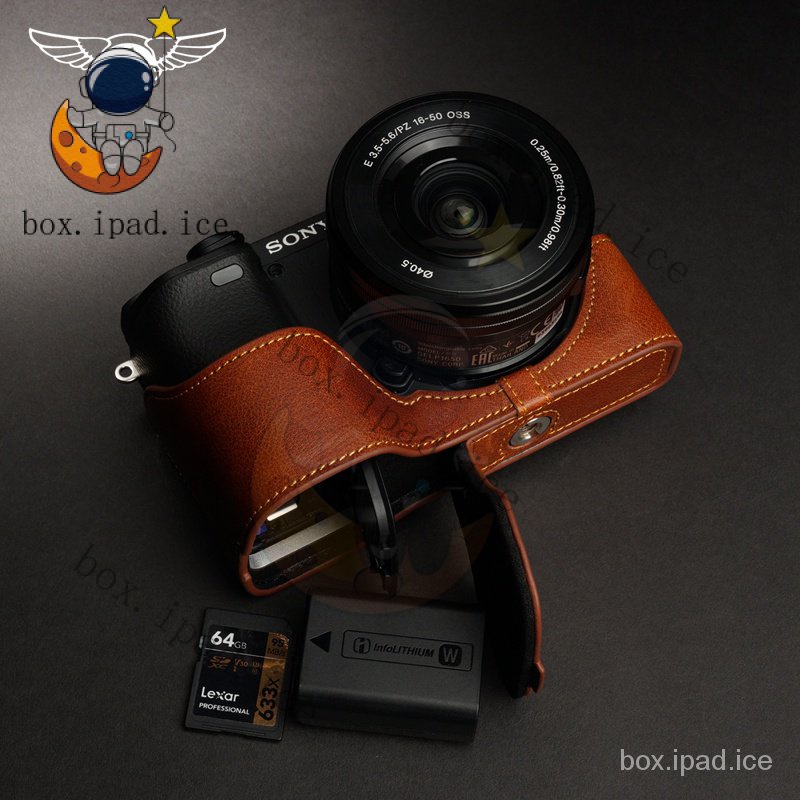 ♕原創真皮適用於索尼A6400相機包a6100皮套相機套手工牛皮保護套 ZONK