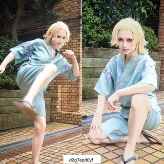 【熱賣爆款】東京復仇者cos服 總長佐野萬次郎cosplay服裝 Mikey短款和服 假髮 木屐套裝