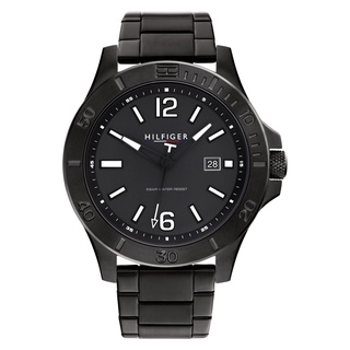 Tommy Hilfiger 男仕全黑鋼潮流運動腕錶 46mm TH700203 臺灣公司貨保固二年