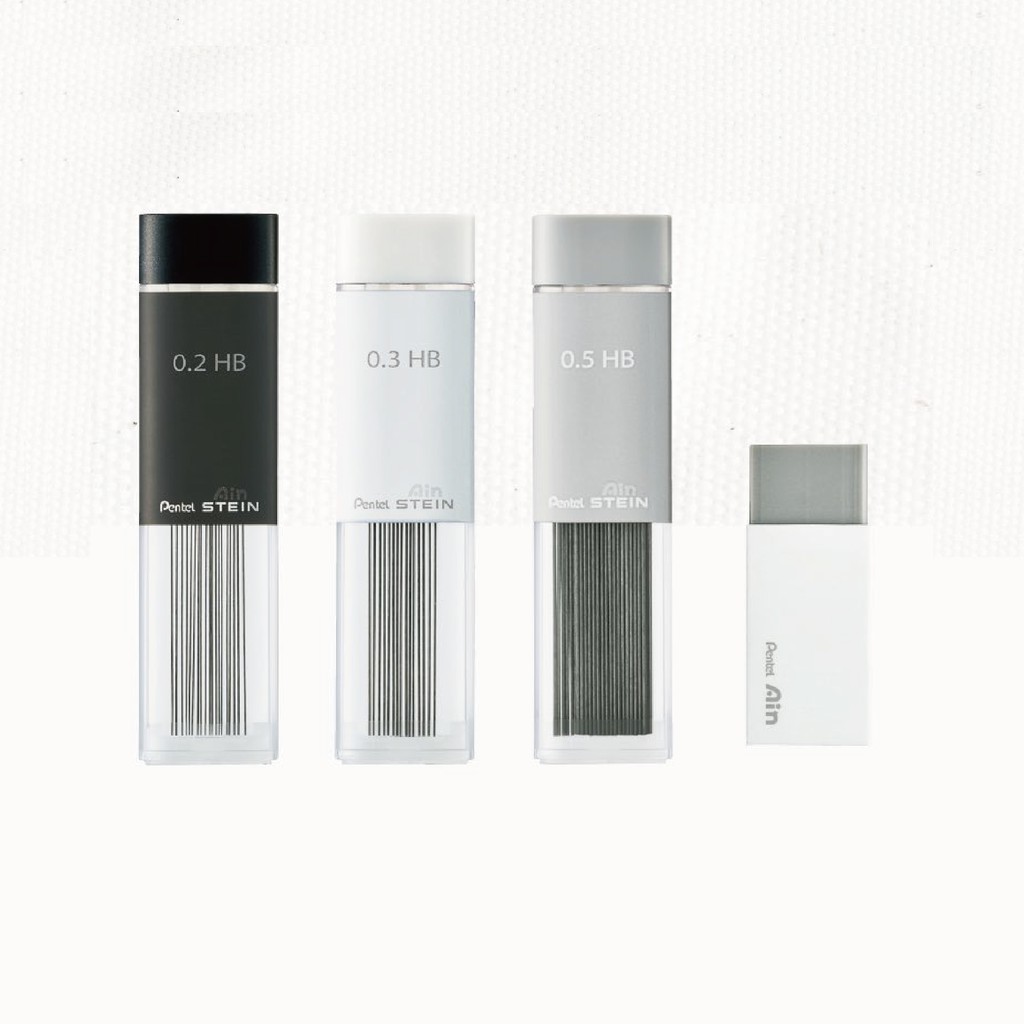 【CHL】PENTEL 飛龍 Orenz Simpledays 限定款 自動鉛筆芯 橡皮擦 灰黑即白 質感文具