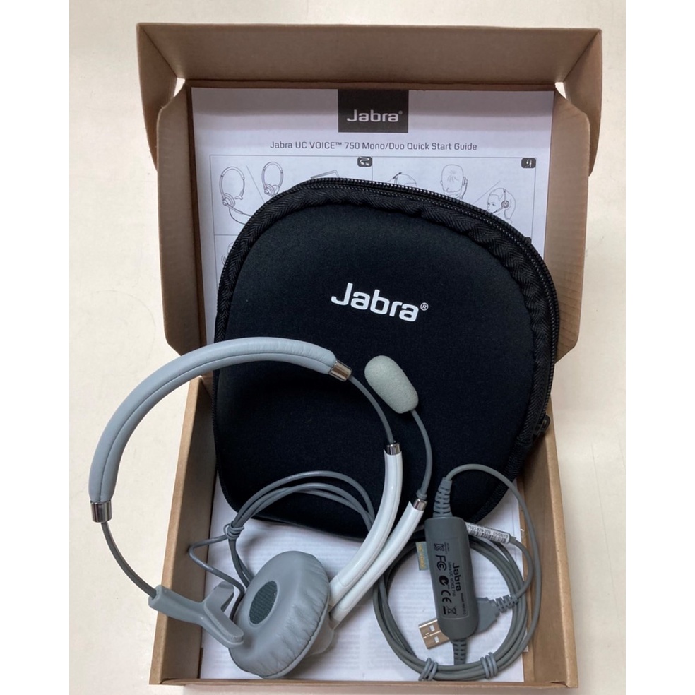 降價出清【全新】華厚台灣公司貨 Jabra UC voice 750 Mono/Duo 耳機 附耳機保護套