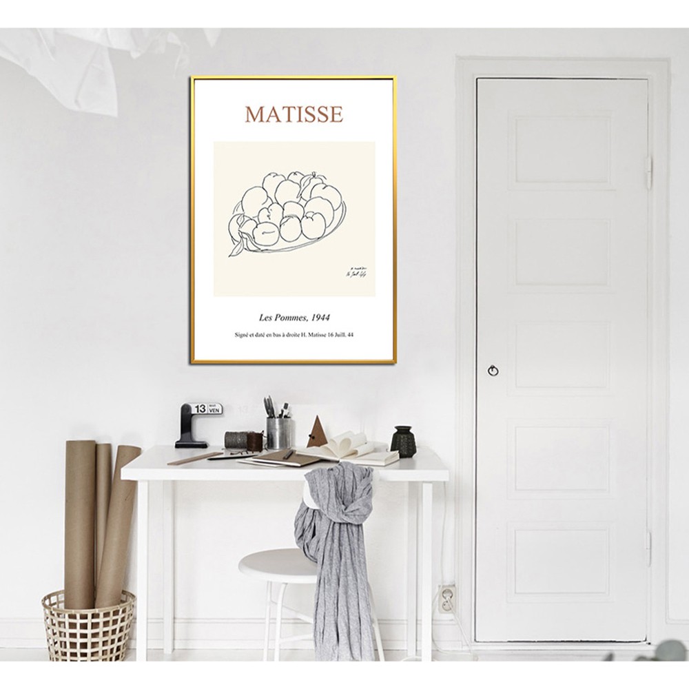 完美主義│Henri Matisse 藝術裝飾畫-蘋果素描(A3) 韓國製 裝飾畫 藝術 掛畫 【G0116】