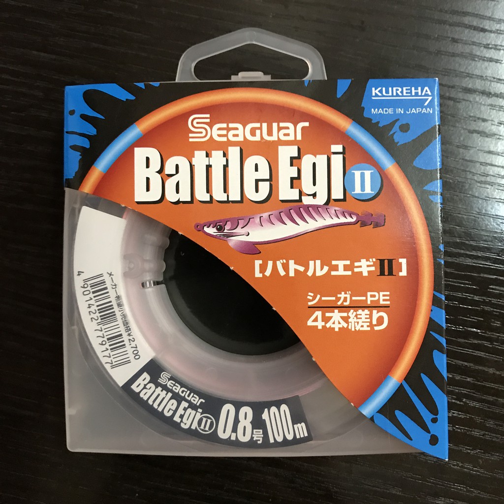西格PE線吳羽化西格seaguar battle egi 4編軟絲烏賊專用PE線100m 0.8 1.0號