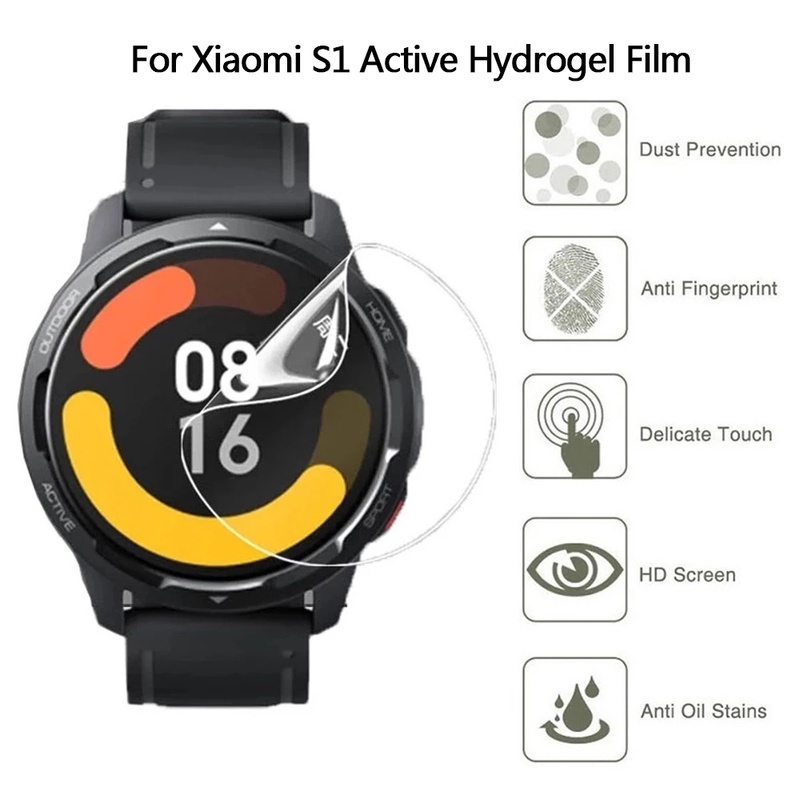XIAOMI 小米 S1 主動水凝膠膜 / 智能手錶防震防刮 TPU 屏幕保護膜的全曲面高清透明保護膜