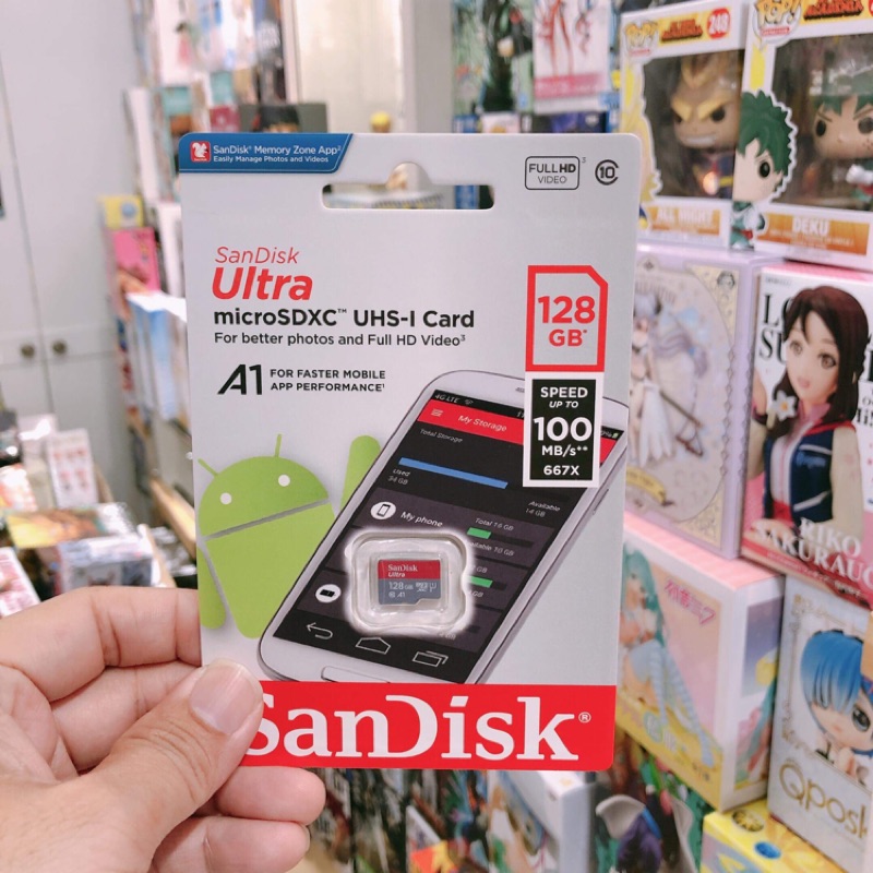 有間電玩 Ns switch 主機 記憶卡 SanDisk Ultra MicroSD A1高速記憶卡 128GB