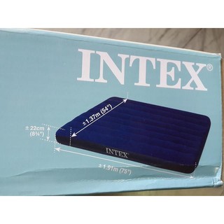INTEX68758 雙人防水植絨充氣床/露營/飯店 加床好用137*191*22cm