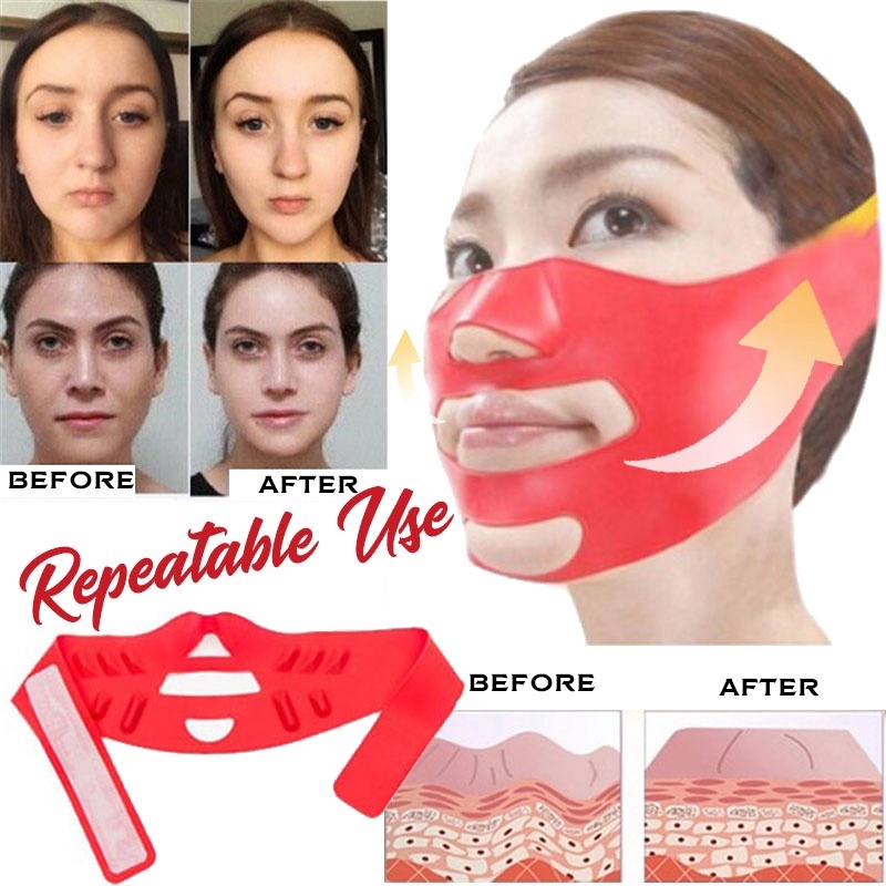 日本瘦臉矽膠帶 3d面罩 去除雙下巴 防止皮膚下垂 預防消除法令紋
