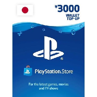 日本索尼PSN點數 1000 3000 5000 日元 PS4 PS3 PSV 日賬 日幣 禮品卡 儲值卡 預付卡