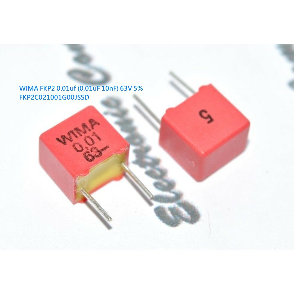 德國 WIMA FKP2 0.01uf (0,01µF 10nF) 63V 5% 腳距:5mm 金屬膜電容器 x1 | 蝦皮購物