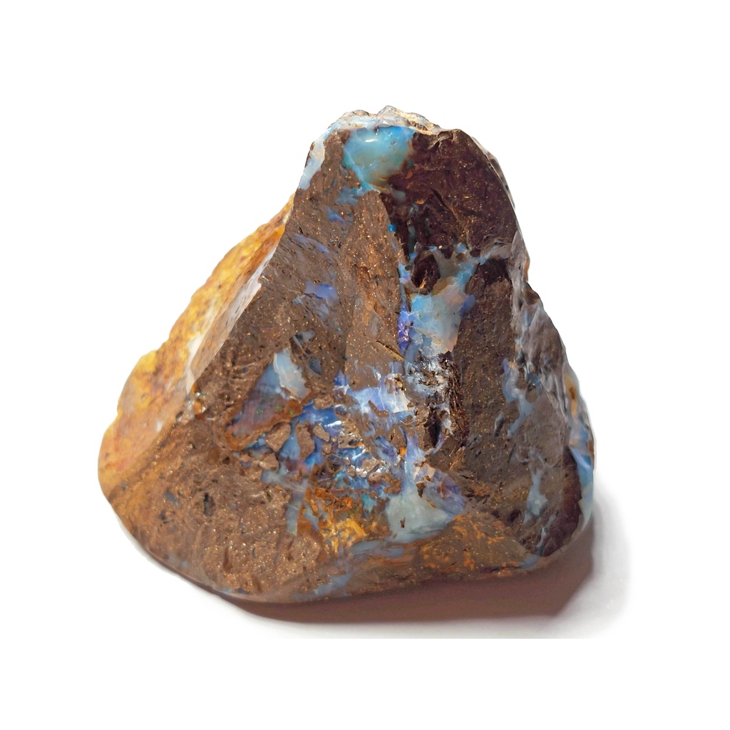 ***原礦屋*** 頂級歐泊(Opal)！絕美封礦珍藏！A級澳洲珍稀礫背蛋白石原礦148.19g (帶沉積母岩)！