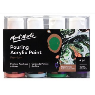 【板橋酷酷姐美術】澳洲蒙馬特Mont Marte流體壓克力顏料！四色套組60ml 熱帶雨林色系 流體畫 流體顏料