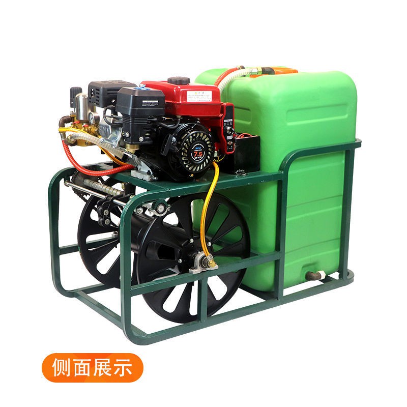 汽油打藥機農用高壓噴霧器遙控收放管全自動排管一體式農藥噴灑器