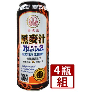 【利來福】崇德發．德國天然黑麥汁500mlx4入(易開罐)