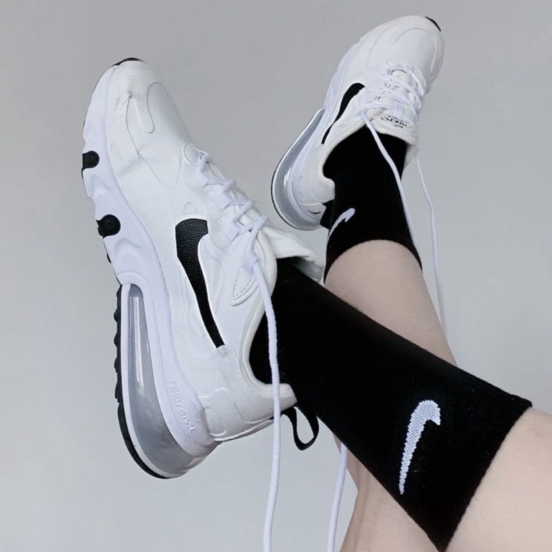 Nike Air Max 270 React 白色 黑勾 熊貓 氣墊