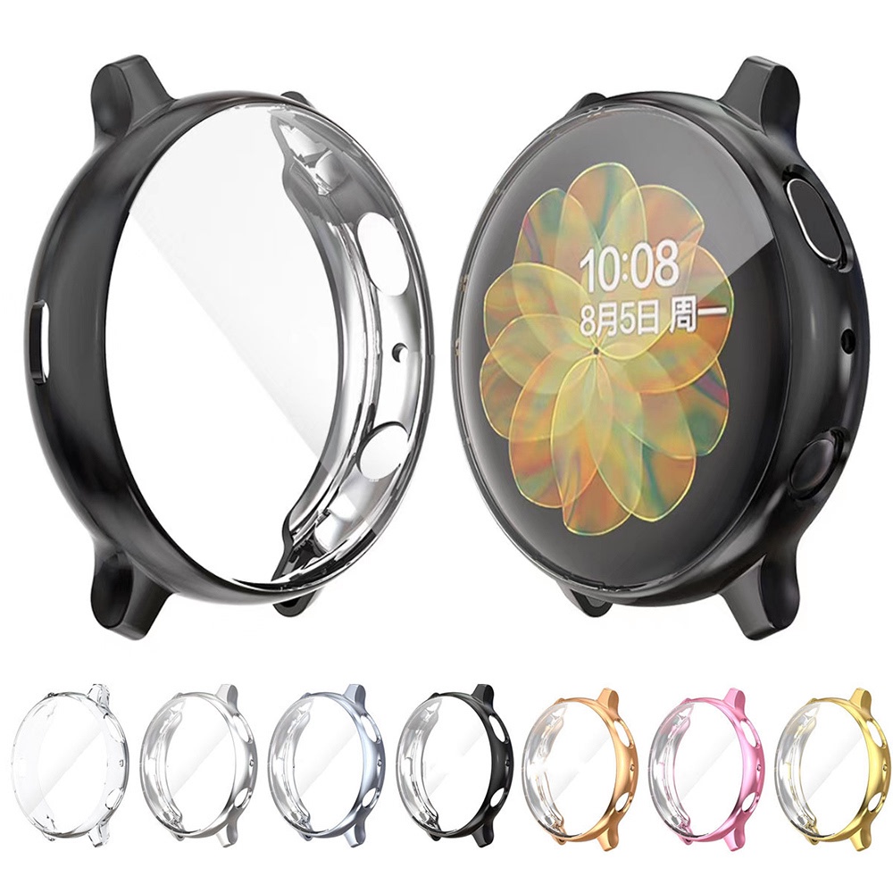 適用於三星galaxy watch active2保護殼 R830 R820 tpu透明保護套/電鍍全包錶殼 運動保護框