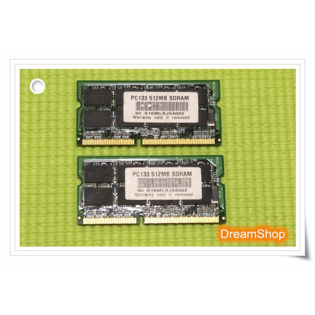 【DreamShop】原廠 優質 筆記型 512MB SDRAM PC133 雙面16顆粒