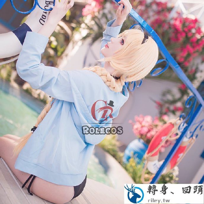 轉身回頭 Fate Extella 三周年貞德cos泳裝水著裝cosplay服裝下殺 爆款 蝦皮購物