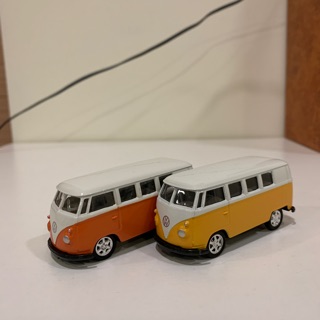 WELLY 1963 Volkswagen T1 Bus 模型汽車*2臺