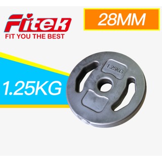 【Fitek】1.25公斤槓片 孔徑30mm／適用於迪O儂槓28mm桿／1.25KG手抓孔槓片／兩孔水泥槓片／塑膠槓片