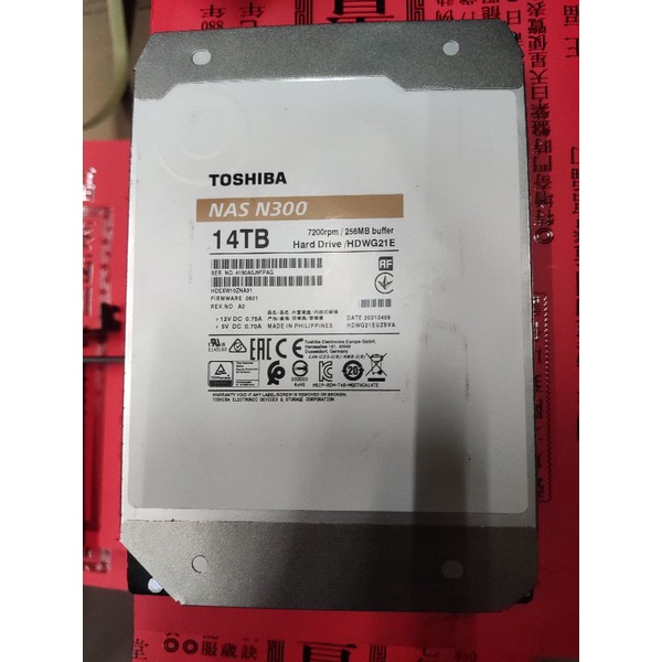 東芝 toshiba  n300 14tb 硬碟 3.5 nas