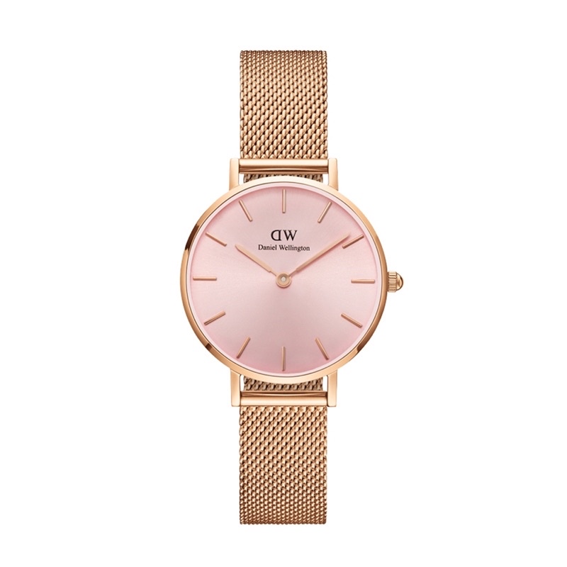 【Daniel Wellington】Petite Melrose 28mm柔光粉玫瑰金米蘭金屬錶 DW手錶