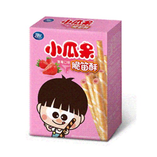 可口 小瓜呆 脆笛酥-草莓口味 65g/盒【康鄰超市】
