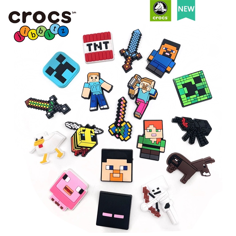 crocs/ jibbitz  Minecraft  按鈕 卡通鞋釦 遊戲人物裝飾釦配件禮物