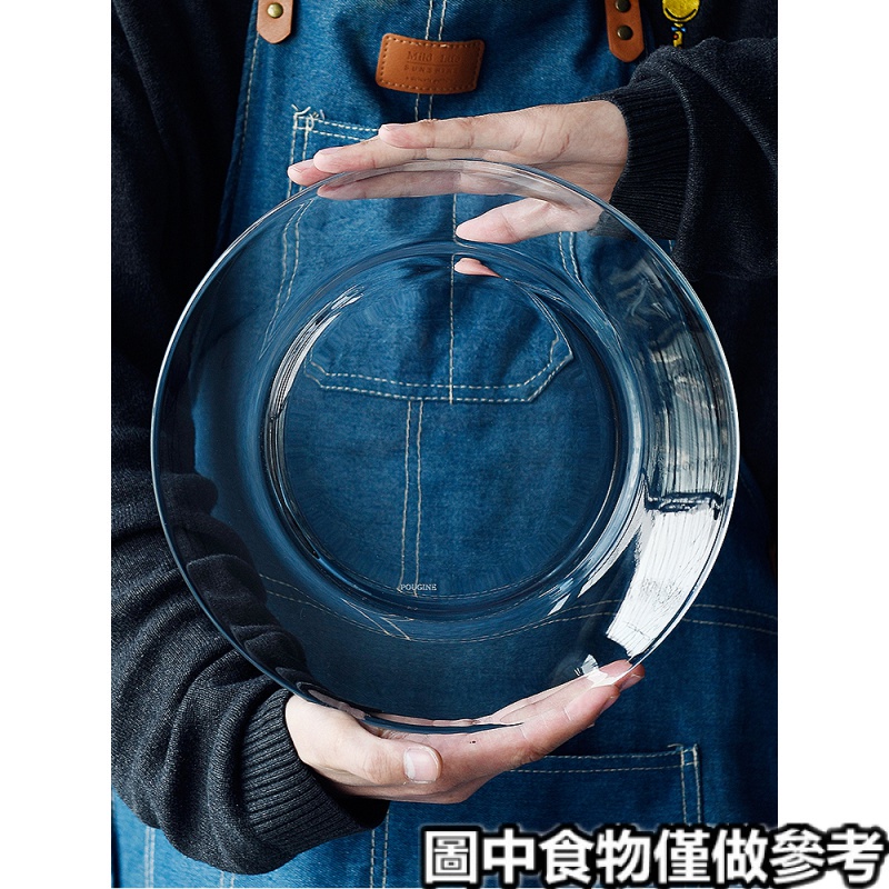 ⛅️免運下殺⛅️ ♥透明盤碟♥ 微波爐專用強化玻璃盤子家用耐熱菜盤水果盤客廳透明碟子沙拉餐具