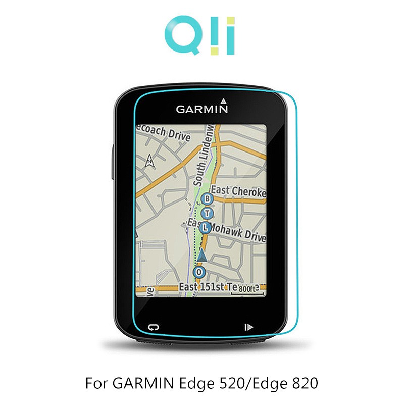 現貨 兩片裝 Qii GARMIN Edge 520/Edge 820 玻璃貼 鋼化玻璃貼 自動吸附 2.5D 保護貼