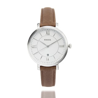FOSSIL | Jacquelin 系列羅馬時尚腕錶- 白鋼/咖啡色 ES3708