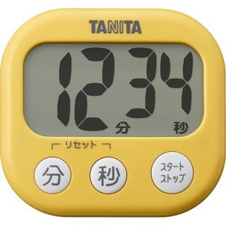 【小胖日貨】現貨 日本 TANITA 大螢幕顯示 100分計 電子計時器 ◎黃色◎TD-384-MY