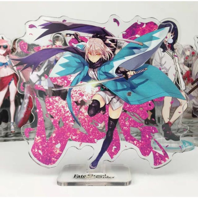 Fate Go Fgo 黑貞德saber 冲田總司聖杯亞瑟王立牌任選三個 蝦皮購物