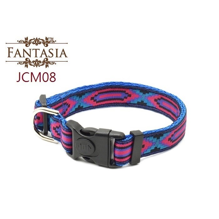 【JCM08】- 中型犬項圈(M) - 安全鎖 插扣 防暴衝 范特西亞 Fantasia (狗項圈 中型 狗)