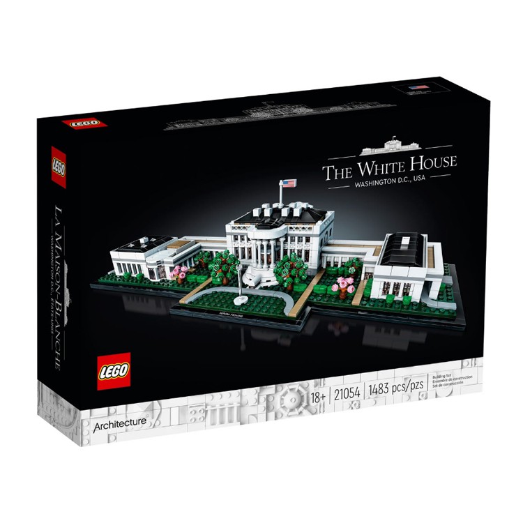 玩得購21054【LEGO 樂高積木】世界建築 系列 - 白宮 (1483pcs) 買就贈 白宮紙拼圖 PN-125