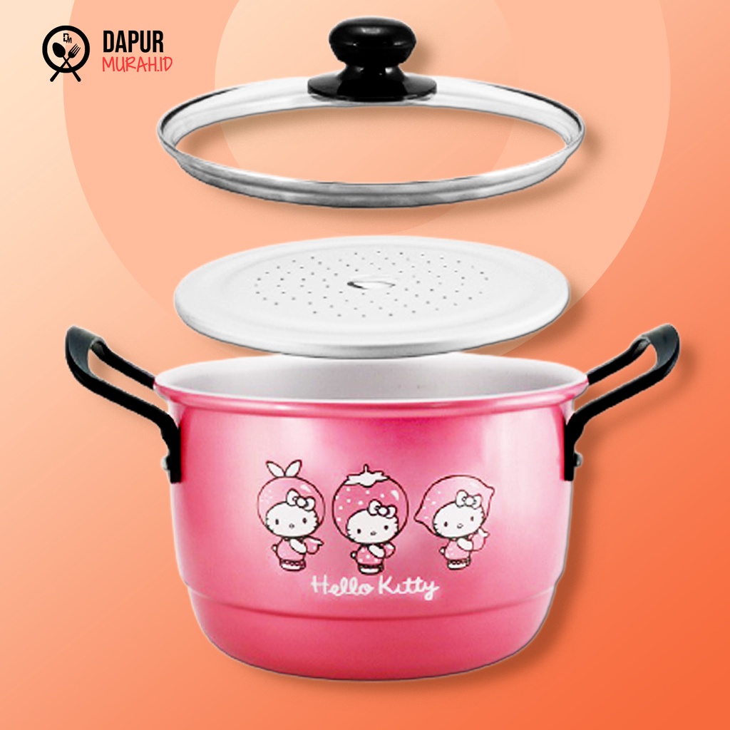 Maspion Pan Hello Kitty 18 DH 蒸鍋粉色