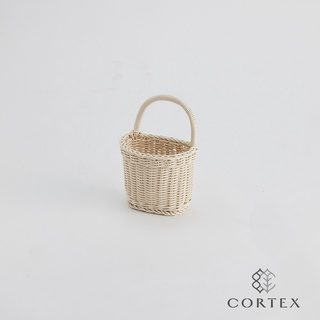 CORTEX 編織籃 仿藤籃 小掛籃W18 米白色
