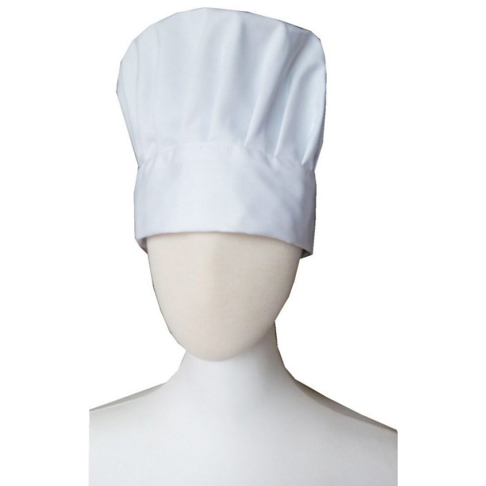 萊亞生活館  烘焙帽 (低) 蘑菇帽 蛋糕 西餐 西點-布料【A583蘑菇廚師帽-白色 】百褶小圓布帽-廚師布帽