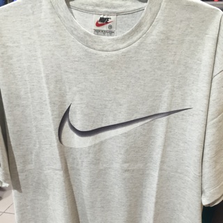 Nike 復古 古著 灰白外銷款🇲🇾全新經典logo T 衣服
