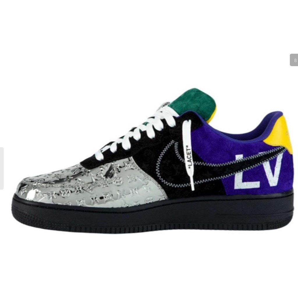 現貨LOUIS VUITTON &amp; NIKE Air Force 1 By Virgil Abloh US 7