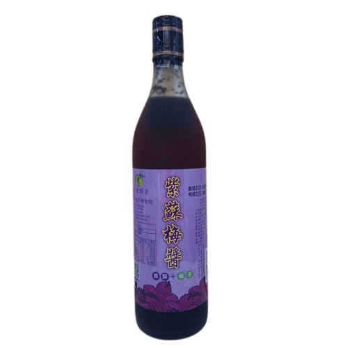 梅子博物館 紫蘇梅醬 600ml/瓶(兩種包裝，隨機出貨)