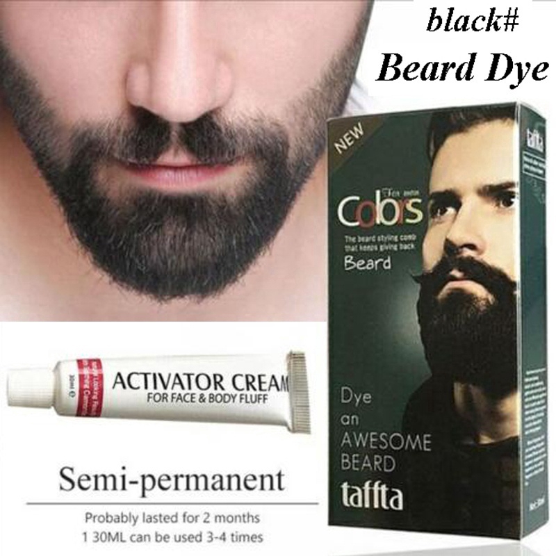 30毫升高品質的男人半永久髮蠟染料真棒鬍子造型染鬍子膏鬍子造型染色染色劑