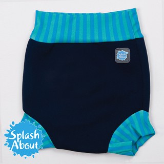 《Splash About 潑寶》游泳尿布褲 - 海軍藍 / 珊瑚綠條紋【限量絕版品】