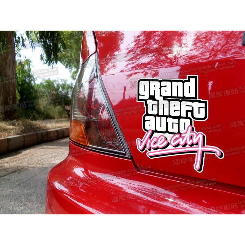現貨 最速灣岸車貼電玩游戲迷車貼gta 彩色貼紙飛車自由城r星崔佛貼紙 蝦皮購物