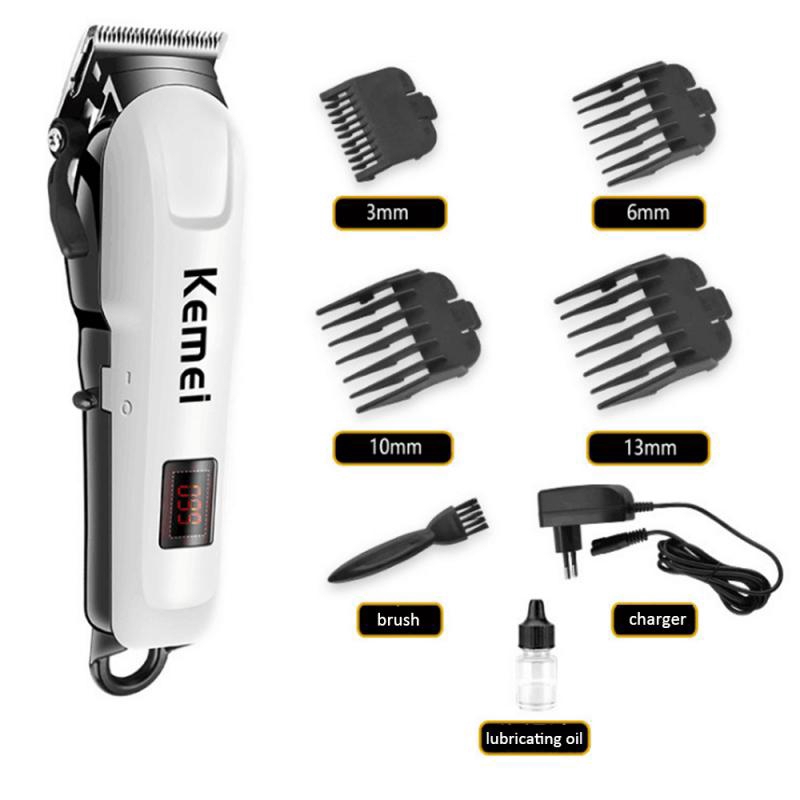 Kemei KM-809A 專業電動修剪器理髮器理髮機液晶顯示屏可充電