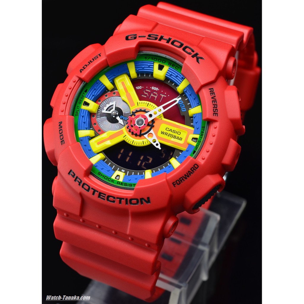 【現貨】CASIO 卡西歐 G-SHOCK 紅樂高雙顯運動錶 (GA-110FC-1)