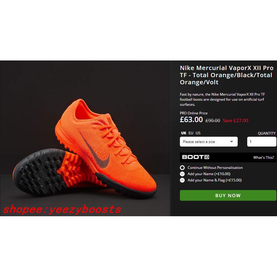 nike mercurial vaporx xii pro turf