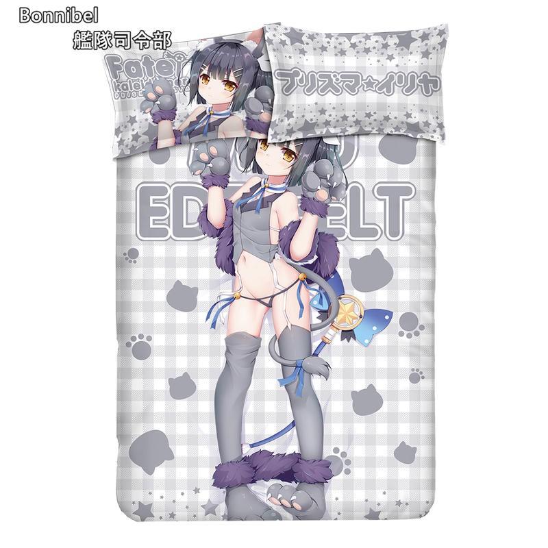 艦隊抱枕 Fate 魔法少女 伊莉雅衛宮美遊動漫床單四件套枕套被套床罩客製化周邊jck 蝦皮購物