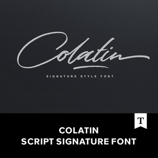 簽名手寫字體 Colatin Script Signature Font.F2019041101