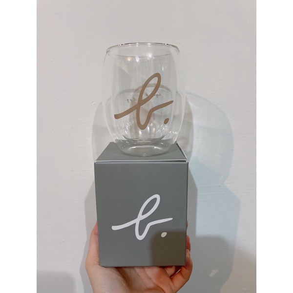 【全新】Agnes b. CAFE LPG 雙層玻璃杯 Logo 杯 小b 杯子