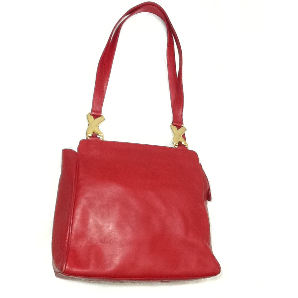 國際專櫃名牌 Tiffany By Paloma Picasso 紅色全皮肩背托特包 手提袋 高質感 正品促銷